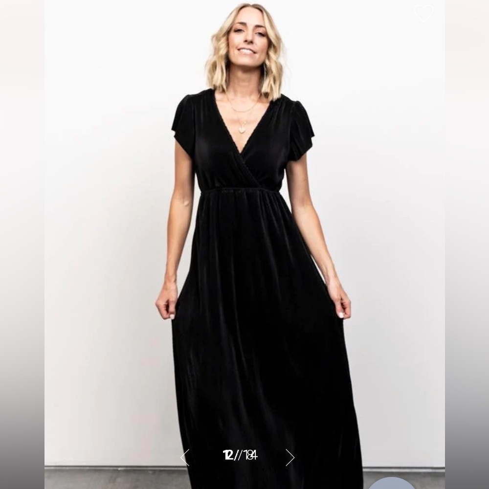 Athena pleated Black Maxi Dress XXL, only worn once, doesn’t fit like an XXL,